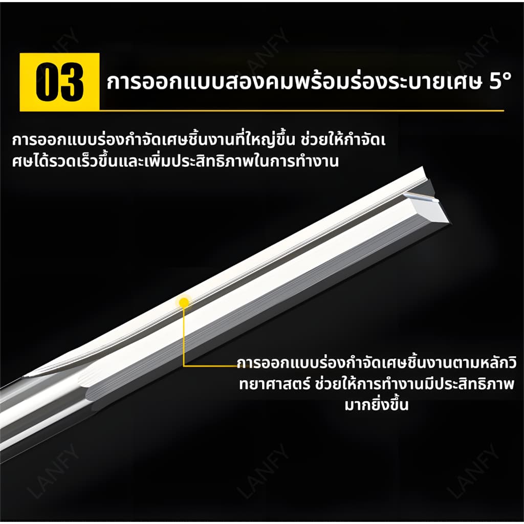 ดอกกัดตรงคาร์ไบด์ 2 ฟัน ขนาด 1.5/2/3.175 มม. งานไม้ อะคริลิค PVC รูปที่ 3