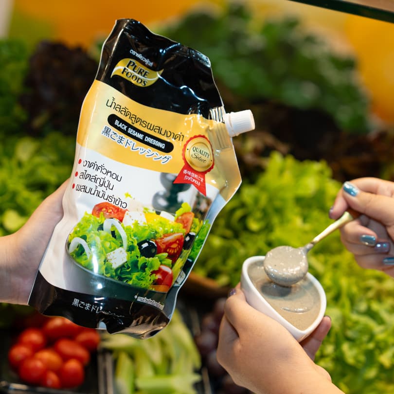 น้ำสลัด ขนาด 500-1000g น้ำสลัดไขมันต่ำ น้ำสลัดครีม เครื่องปรุง น้ำสลัดเพียวฟู้ดส์ รูปที่ 3