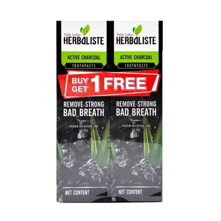 Dok Bua Ku Active Charcoal Toothpaste 100 / 150g.ดอกบัวคู่ ยาสีฟันแอ็คทีฟชาร์โคล 100/150กรัม รูปที่ 1