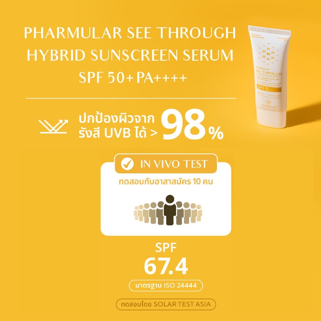 See Through Hybrid Sunscreen Serum SPF50+ PA++++ รูปที่ 2