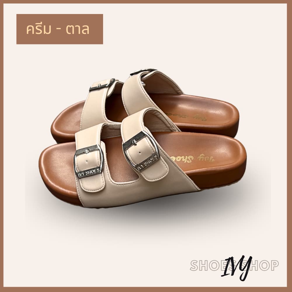 รองเท้าแตะ IVY SHOES สวมเข็มขัด2ตอน นิ่มมาก มี 4 สี รองเท้าผู้หญิง size 36-41 รูปที่ 8