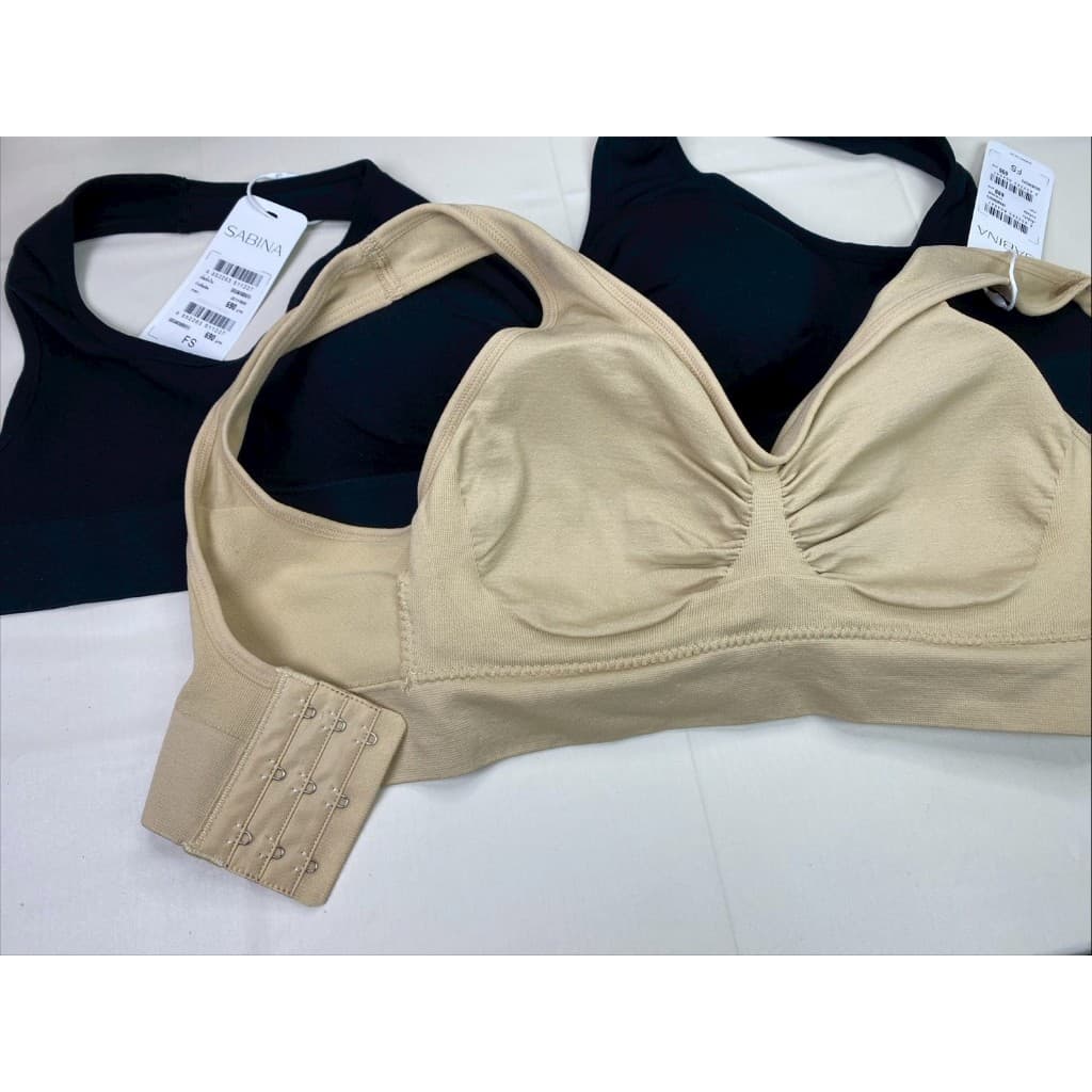 SBXA890 - Sabina Habpy Lady บราผ้าทอแบบมีตะขอหลัง ฟรีไซต์ อก 32-38 นิ้ว ผ้าทอเนื้อนุ่ม ใส่สบาย รูปที่ 5