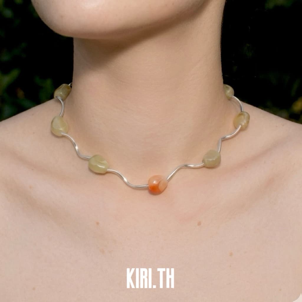 สร้อยลูกปัด สร้อยคอแฮนด์เมด ! สไตล์มินิมอล ปรับสายได้ รูปที่ 5