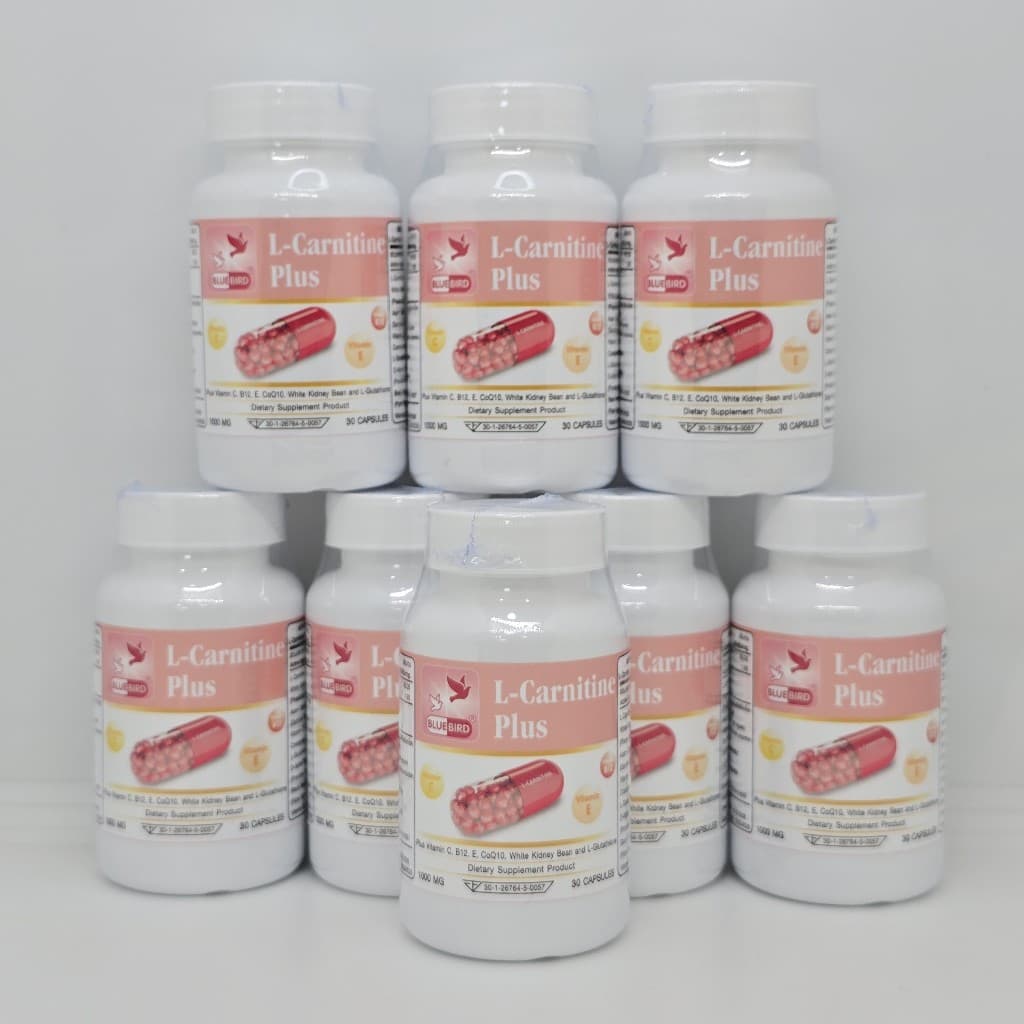 แอลคาร์นิทีน พลัส L-Carnitine Plus ตรา บลูเบิร์ด ขนาด 1000 มิลลิกรัม 30 แคปซูล รูปที่ 8
