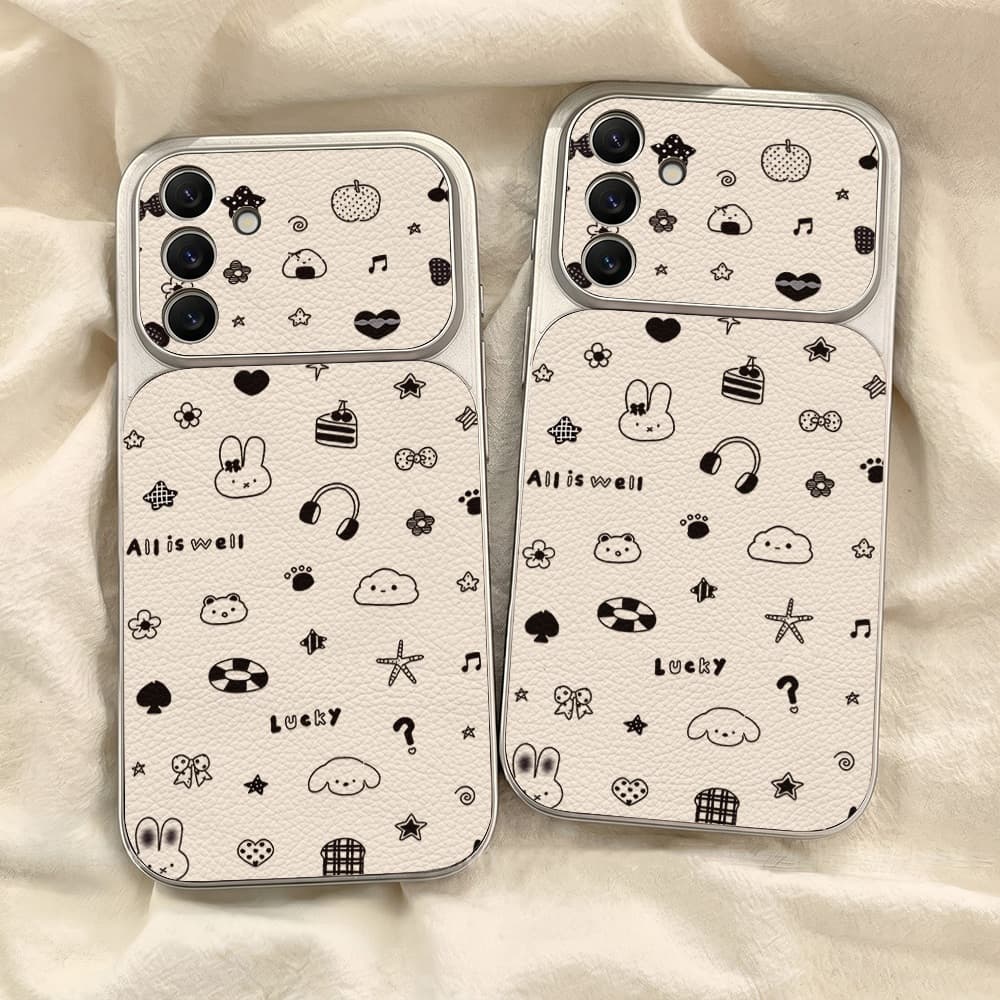 Cute bunny เคส For Samsung A27 A37 A57 S26 A07 A17 A56 A36 A06 A16 A35 A55 A15 S24เคสโทรศัพท์หนังแกะ เคสโทรศัพท์ รูปที่ 6