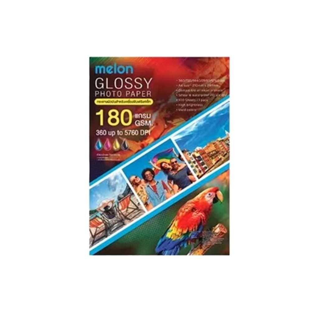 Melon Glossy Photo Paper A4กระดาษโฟโต้ผิวมัน1ด้านสำหรับเครื่องพิมพ์อิงค์เจ็ท กระดาษโฟโต้115,130,160,180,215แกรม รูปที่ 5
