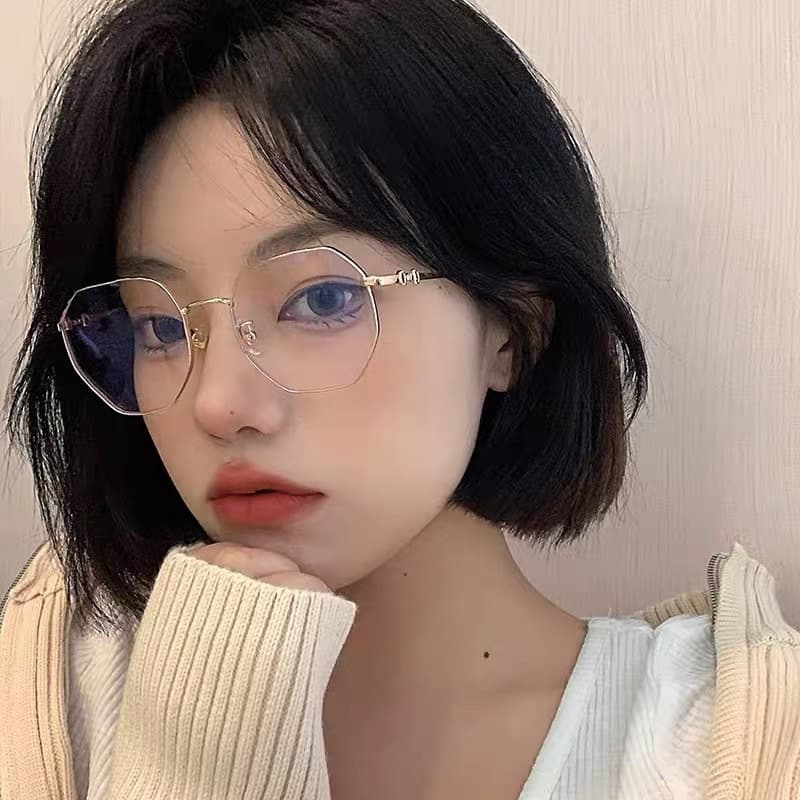 My Girl แว่นสายตาสั้น วปรับแสงเลนส์ สายตา-50 ถึง-400 กรอบแปดเหลี่ยม ได้เปลี่ยนสีเมื่อออกแดด กรองแสงสีฟ้าด้วย รูปที่ 2