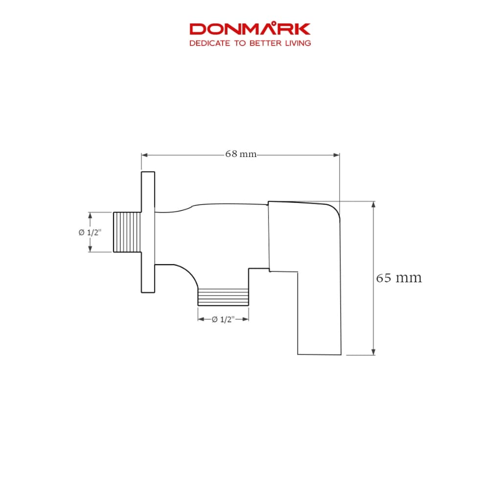 DONMARK วาล์วต่อฝักบัว ด้ามปัด รุ่น MC401-3K รูปที่ 2
