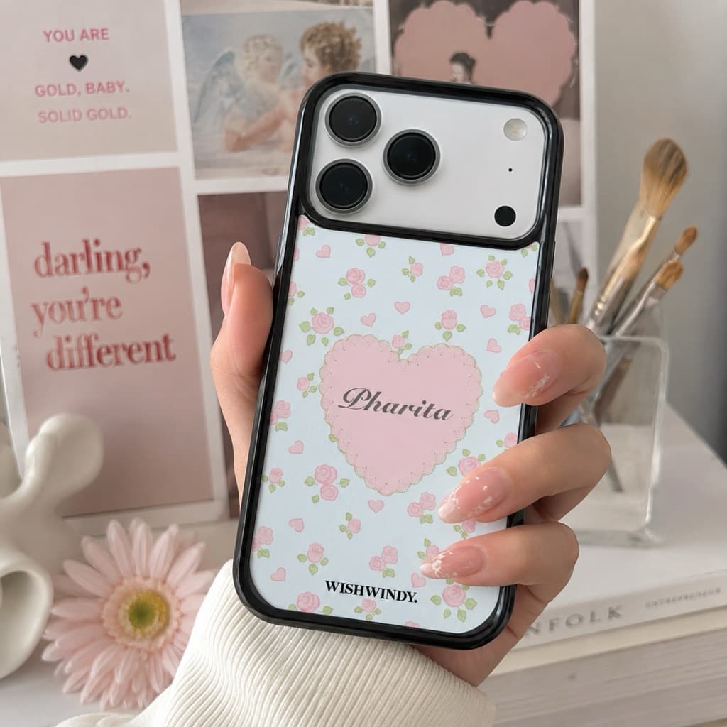 เคสใส่ชื่อ Blooming Name Collection For iPhone case เคสไอโฟน | Wishwindy รูปที่ 6