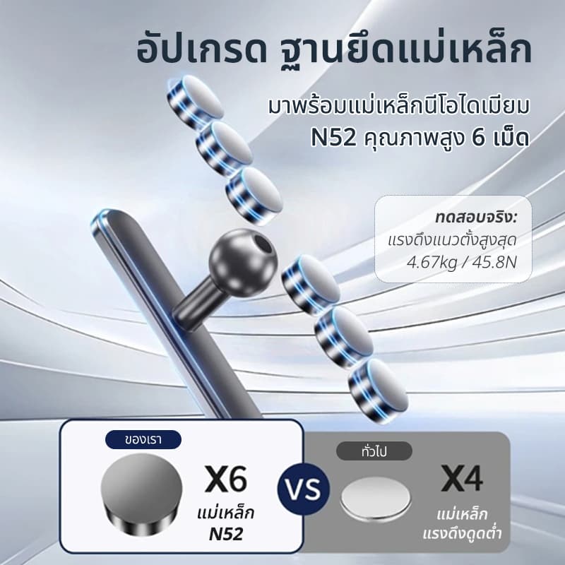 ที่วางโทรศัพท์แม่เหล็ก สําหรับยิม แท่นยึดโทรศัพท์ 360° หมุนได้ N52 แม่เหล็กที่แข็งแกร่ง สำหรับฟิตเนส การถ่ายภาพ รูปที่ 3