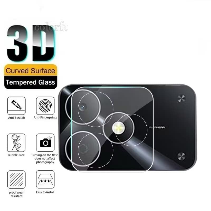 ฟิล์มกระจกกันรอย เลนส์กล้อง เต็มเลนส์ Oppo Realme C55 C53 C51 Note50 Note70 Note80 รูปที่ 9