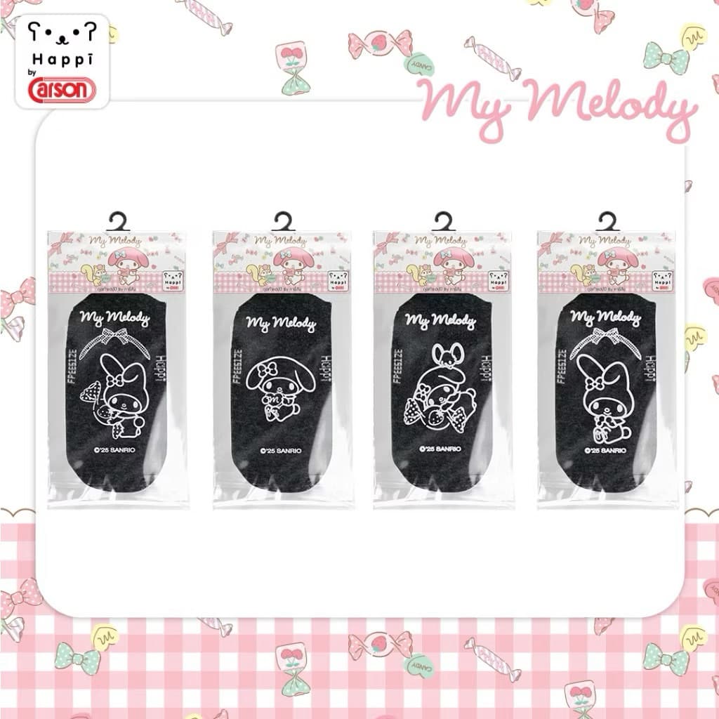 ถุงเท้าลายลิขสิทธิ์ Happi by Carson ลาย Mymelody ข้อสั้นมีกันลื่น รูปที่ 4