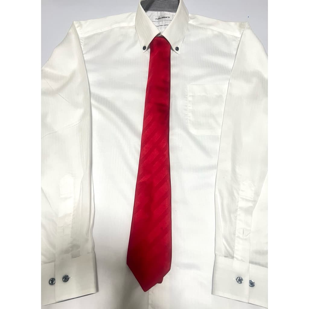 Set44Red Tie เนคสีแดงแบบผูกนำเข้าญี่ปุ่นมีแบรนด์คัดเกรด รูปที่ 5