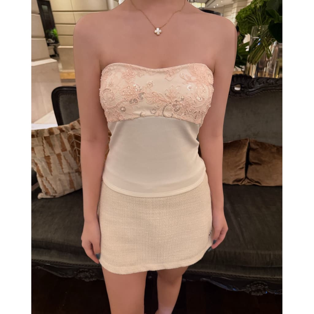 Serlyn | PORTIA Lace Tubetop เกาะอกลูกไม้ฝรั่งเศสพรีเมียม รูปที่ 3