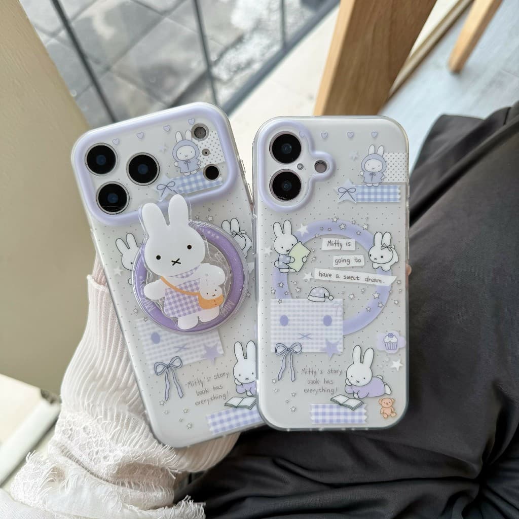 เคส IMD สำหรับ ต่ายม่วง iphone17promax 17 17pro 16promax 13 14 15 16plus 11 14promax งานด้าน ไม่เป็นรอยนิ้วมือไอโฟน16 รูปที่ 3