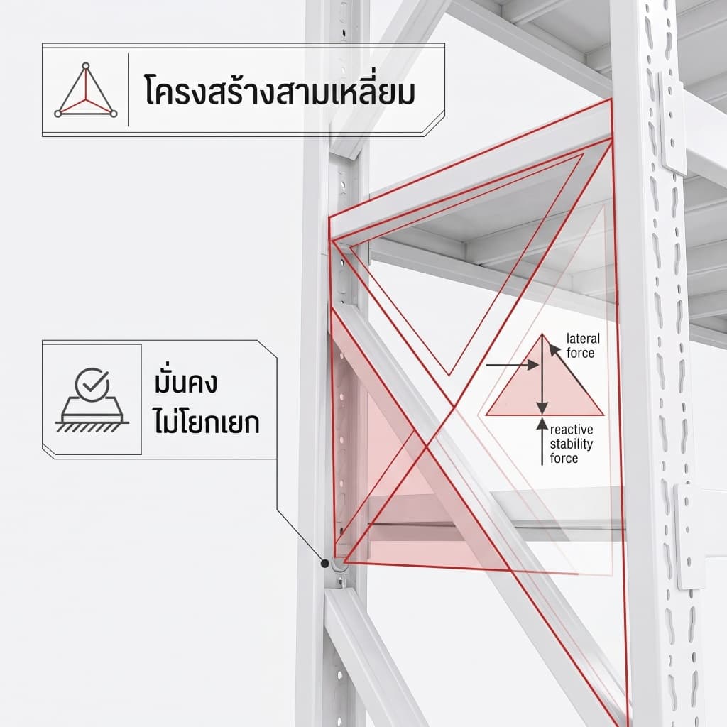 BLOVE ชั้นวางของ 5ชั้น ปรับสูงได้ รับน้ำหนัก 250กก./ชั้น ป้องกันสนิม ทนทาน โกดัง ครัว รูปที่ 6