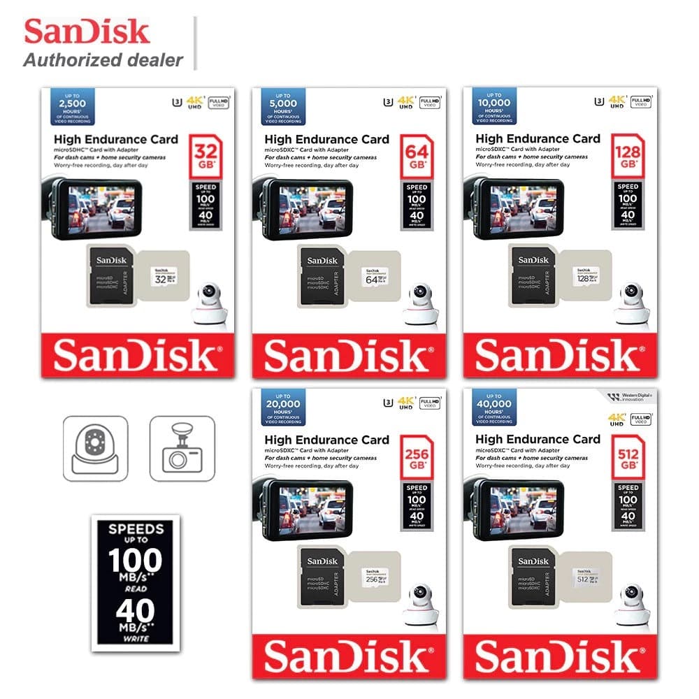 SanDisk High Endurance microSD 64GB สำหรับกล้องวงจรปิด ความเร็วสูงสุดอ่าน 100 MB/s เขียน 40 MB/s รูปที่ 7