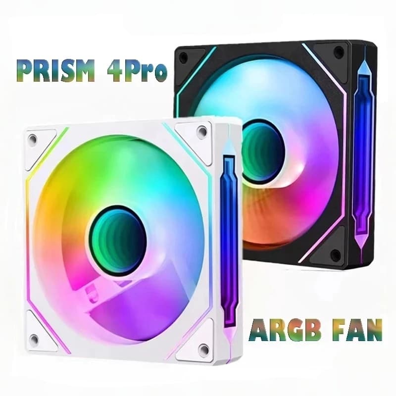 แฟนคอนโทรลเลอร์สำหรับแล็ปท็อป New Argb Prism 4pro เคสคอมพิวเตอร์ ระบบระบายความร้อนไฟเรืองแสง พัดลมซีพียูรุ่นที่ รูปที่ 1