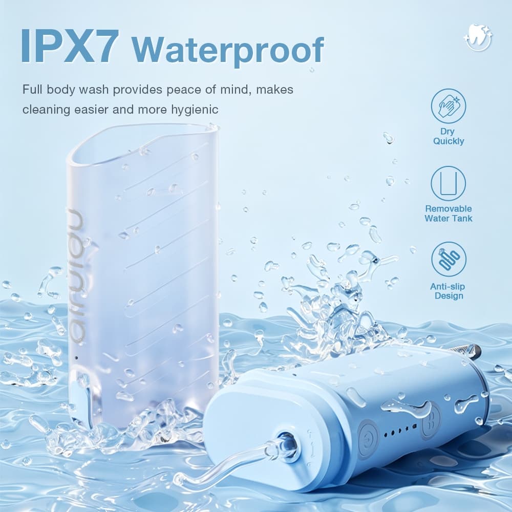 Airuidu CF550 Water Flosser ไหมขัดฟันพลังน้ำ แรงดันน้ำแรง เครื่องฉีดน้ำ IPX7 กันน้ำ เครื่องทำความสะอาดฟั รูปที่ 6