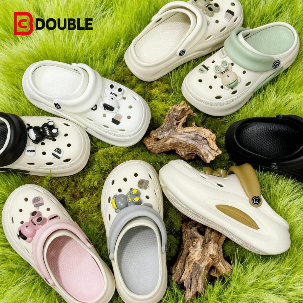 BB DOUBLE 2026 สไตล์ทันสมัยและเป็นที่นิยม หน้าร้อน ใส่ง่าย ทนทาน EVA ป้องกันลื่น นุ่มสบาย สำหรับใส่บนชายหาด BDE738-1 รูปที่ 1