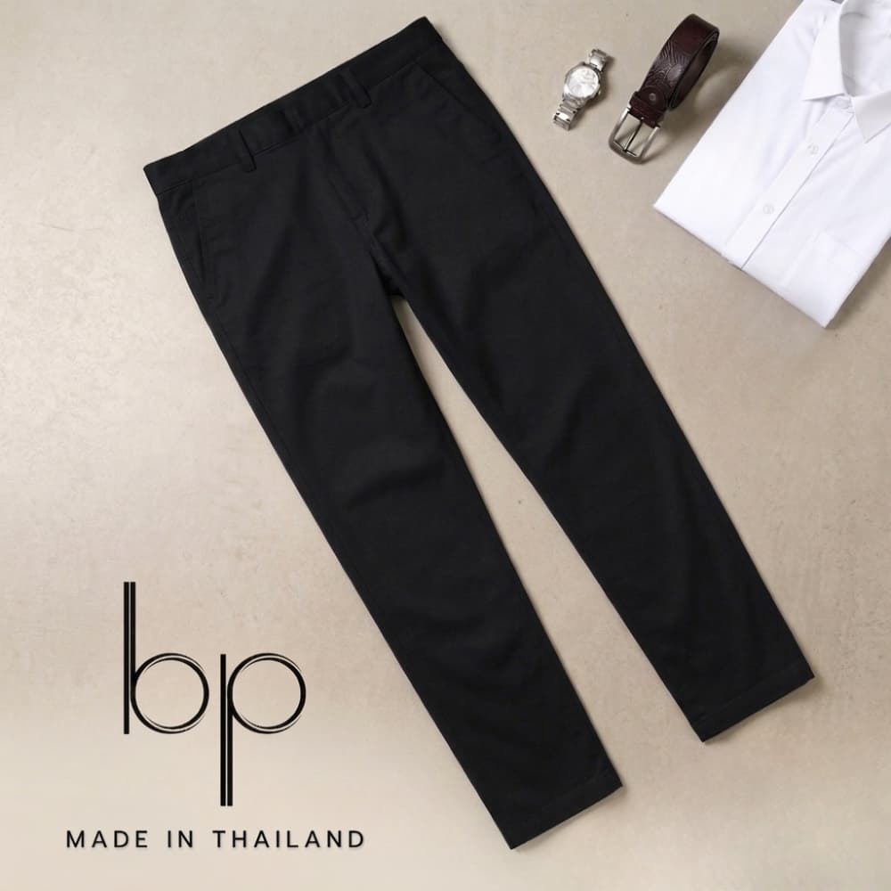 bp สแล็คนักศึกษา สแล็คผ้ายืด ทรงกระบอกเล็ก ขายาว เข้ารูปสวย เอว28-52" MADE IN THAILAND รูปที่ 7