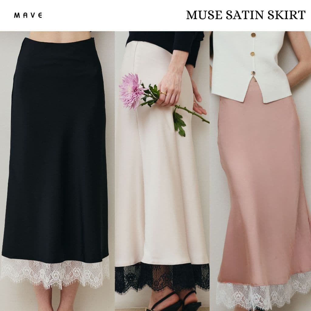 MAVE กระโปรง รุ่น Muse สี IVORY,OREO,PETAL BLUSH รูปที่ 1