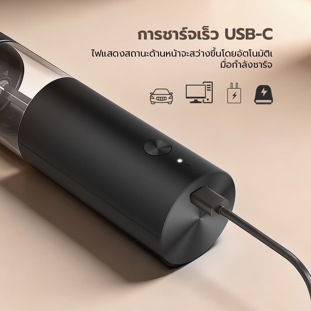 Kento Lite เครื่องบดไฟฟ้า 5 ระดับ ปรับความหยาบได้ เครื่องบดพริกไทยไฟฟ้า เซรามิค วัสดุเกรดอาหาร ขวดบดเกลือ Pepper Grinder รูปที่ 6