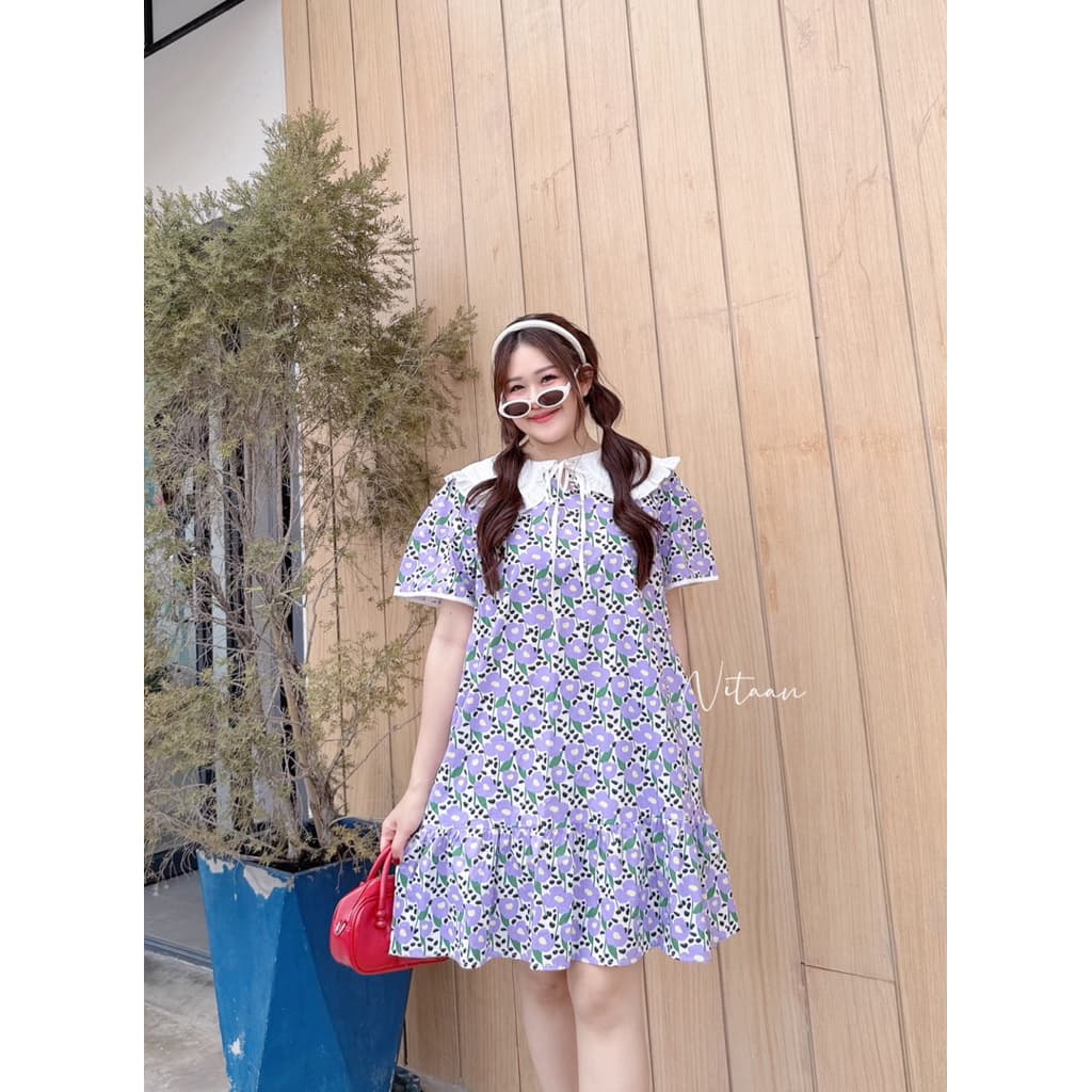 NITAANYOONA DRESS เดรสที่น่ารักมาก ใช้ผ้าคอตตอน งานเย็บสวยๆ มีกระเป๋าข้างด้วยค่า ทรงใส่ง่ายความยาวกำลังดี รูปที่ 3