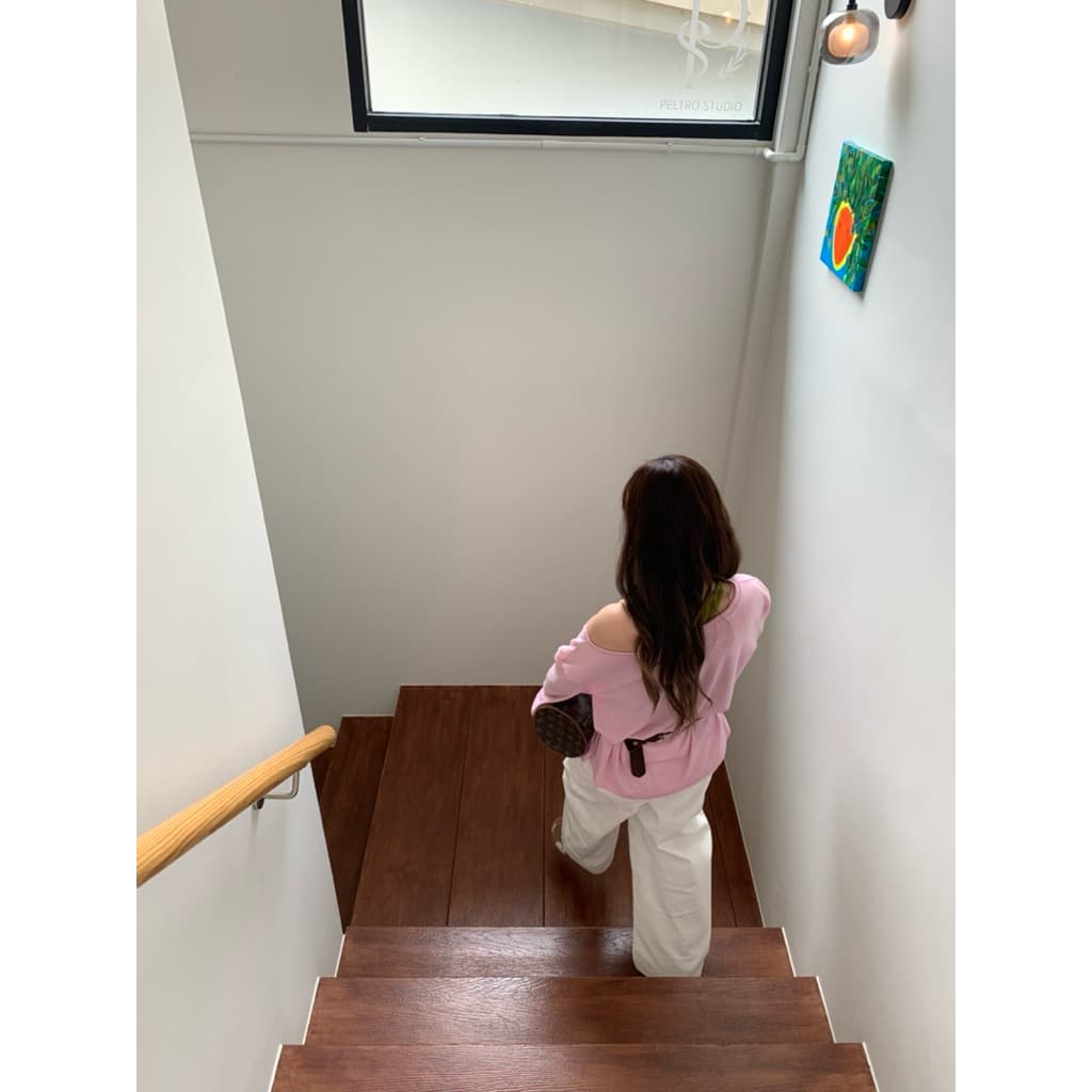Cutie.Colors Your Pocker Off off-shoulder long sleeve เสื้อปาดไหล่ รูปที่ 5