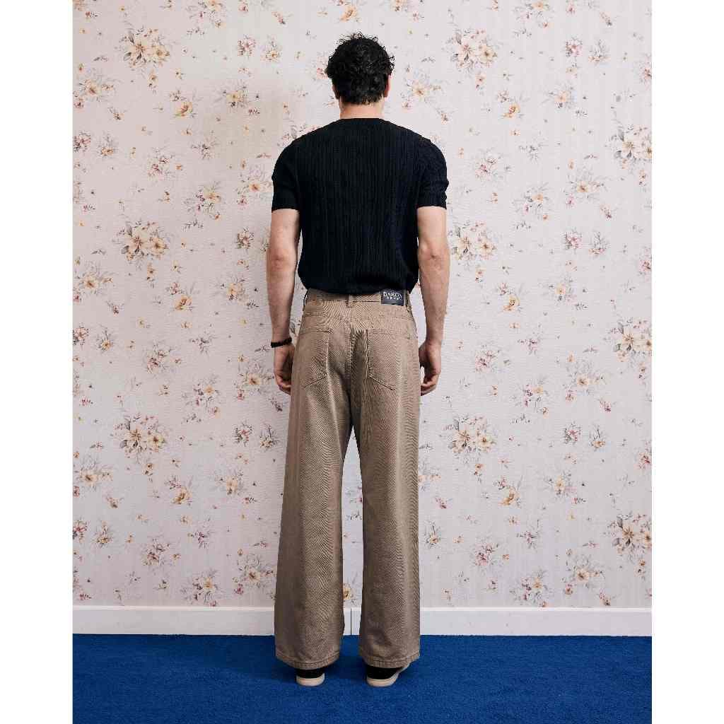 BARON DEXTER Baggy Fit Jeans กางเกงยีนส์ผู้ชาย ขายาวกระบอกใหญ่เอวสูง สี น้ำตาล ครีม กากี รูปที่ 4
