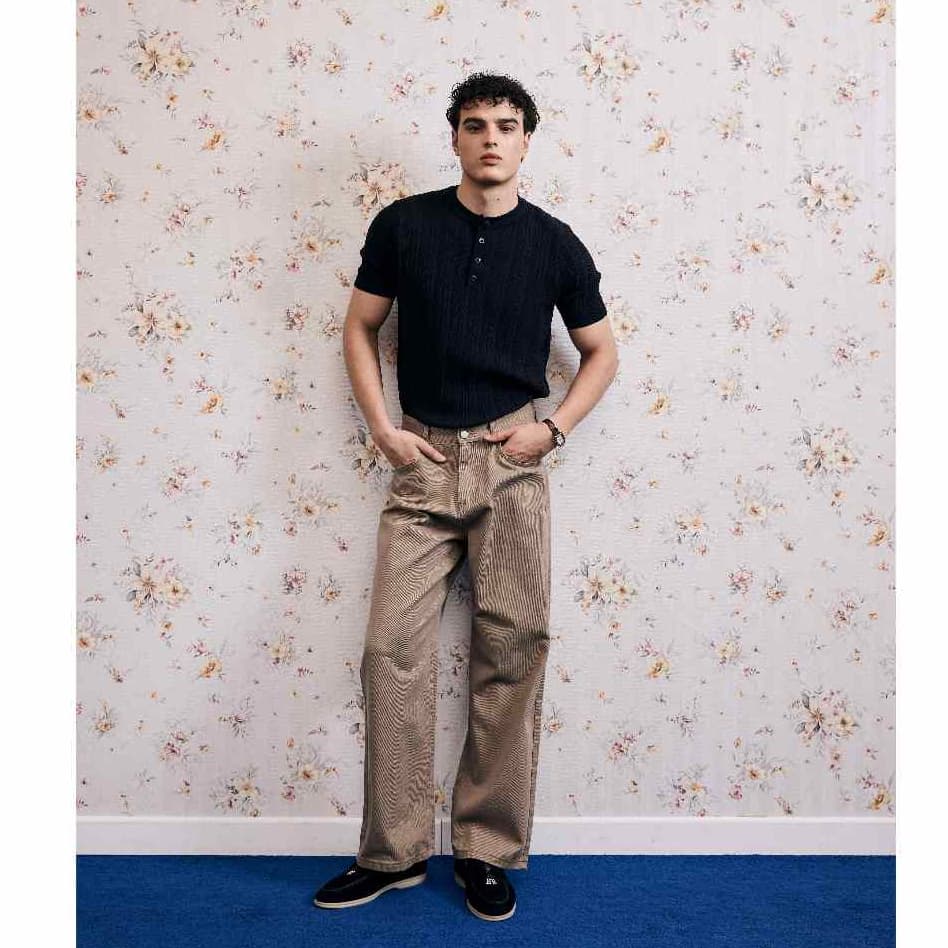 BARON DEXTER Baggy Fit Jeans กางเกงยีนส์ผู้ชาย ขายาวกระบอกใหญ่เอวสูง สี น้ำตาล ครีม กากี รูปที่ 3