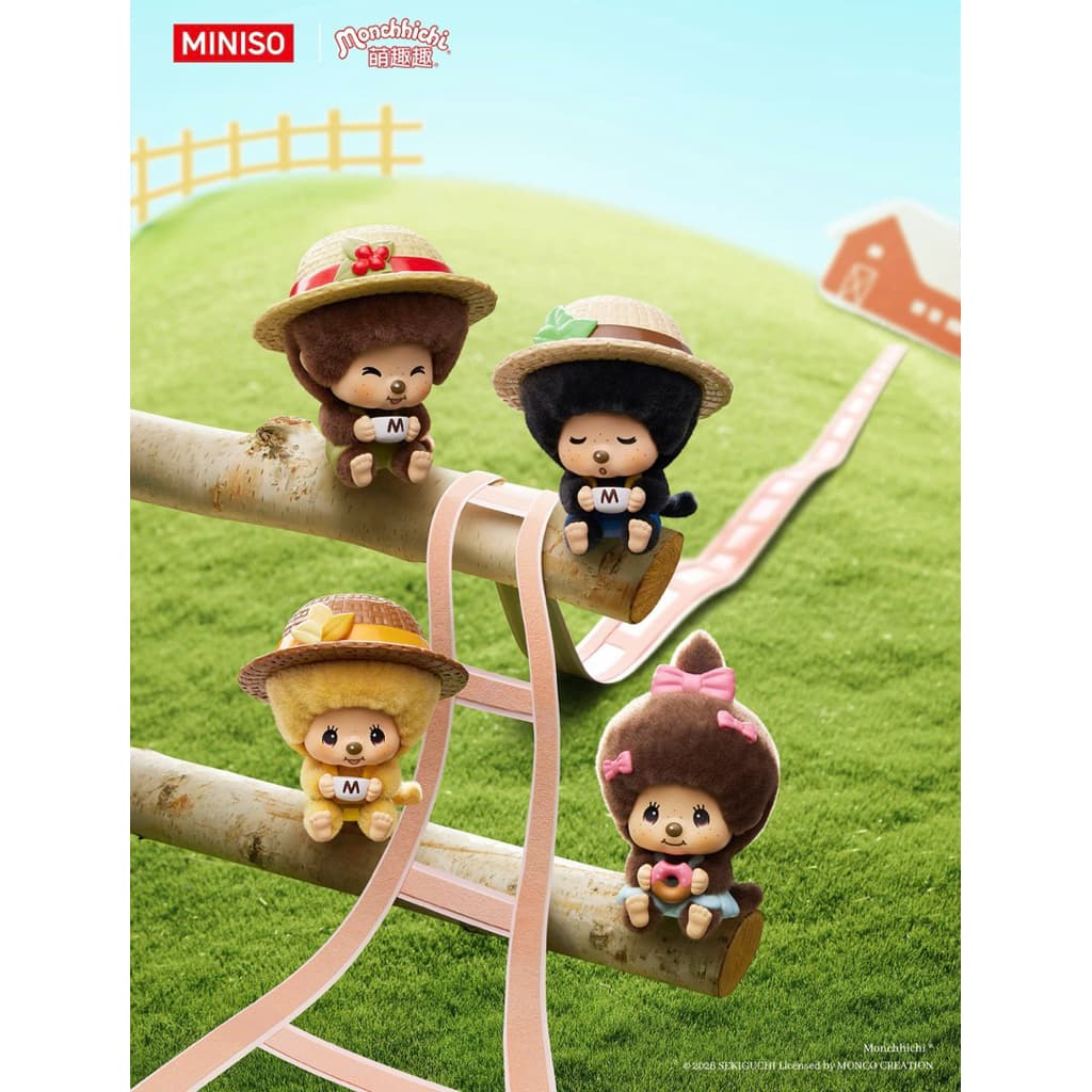 Monchhichi Classic Coffee Farm Series Plush Pendant Blind Box รูปที่ 2