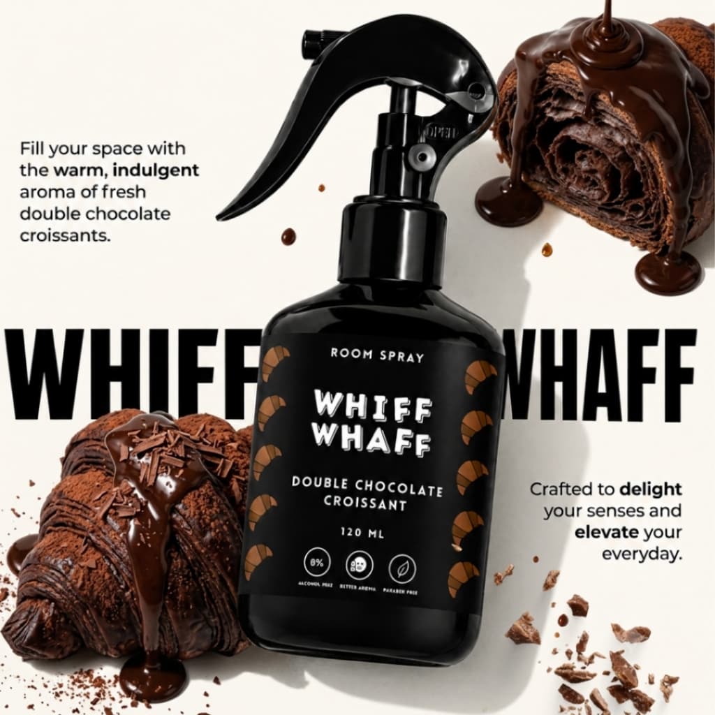 สเปรย์หอมกลิ่นดับเบิ้ลช็อกโกแลตครัวซองต์ Double Chocolate Croissant Whiffwhaffวิปวัป Roomspray Diffuser รูปที่ 1