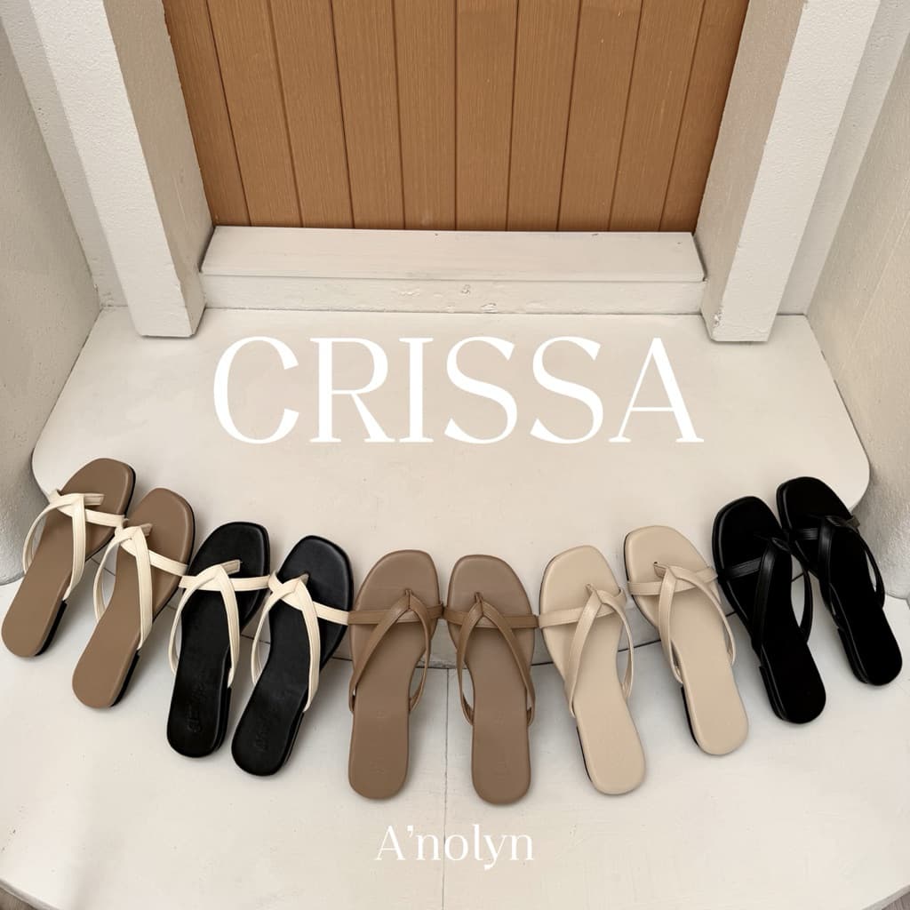 A'nolyn รุ่น CRISSA รองเท้าแตะสวมคีบ พื้นนุ่ม ใส่ได้ทุกโอกาส ดีไซน์เรียบง่าย สะดวกสบาย เก็บหน้าเท้าได้ดี เหมาะทุกโอกาส รูปที่ 1
