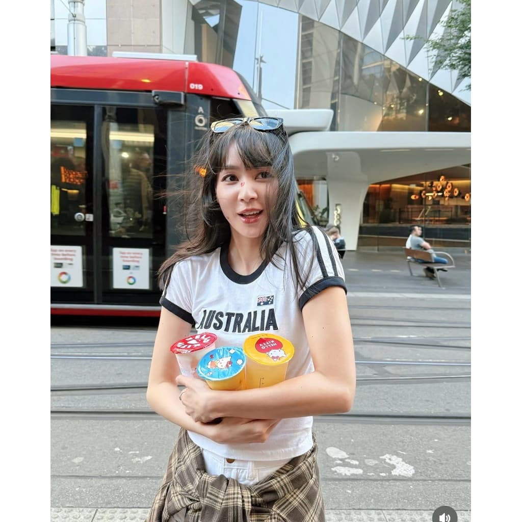 NY Newyork Aus baby tee เสื้อยืดคอกลมแขนสั้นทรงเบบี้ที งานปักลายใหม่น่ารักมาก รูปที่ 8