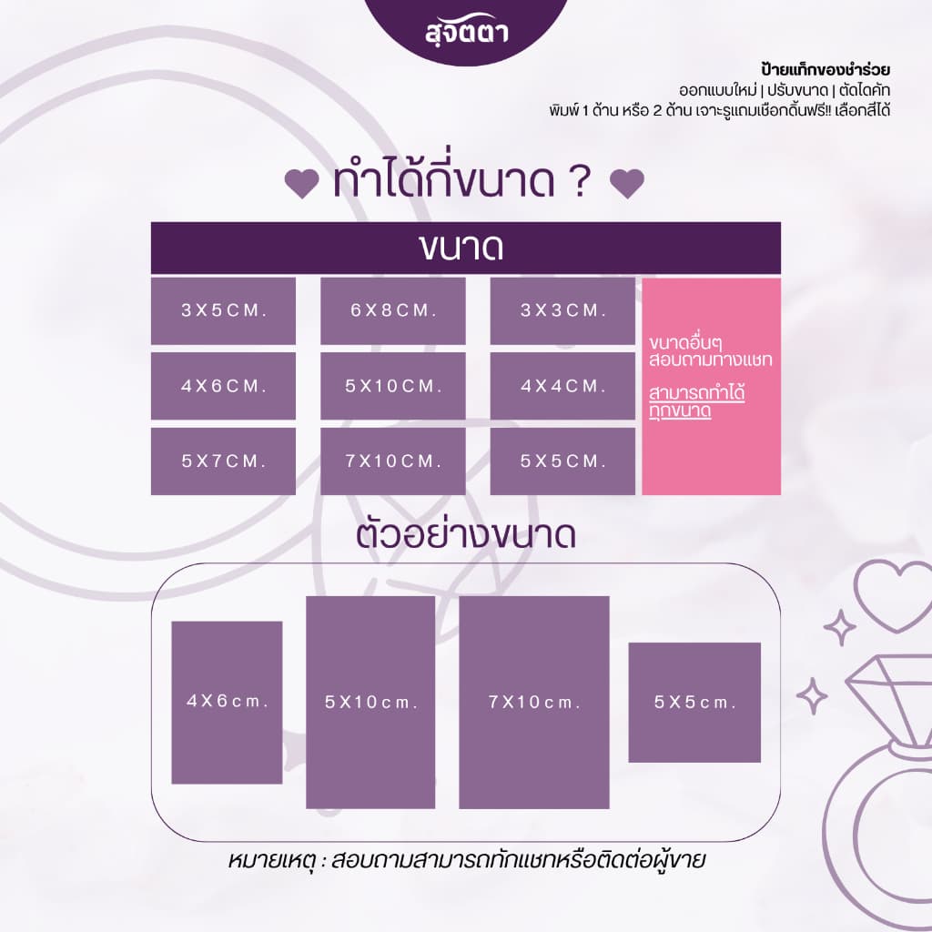 ปริ้นป้ายห้อยของชำร่วยสำหรับมีไฟล์พร้อมปริ้น ของชำร่วย ป้าย Wedding Tag รูปที่ 3
