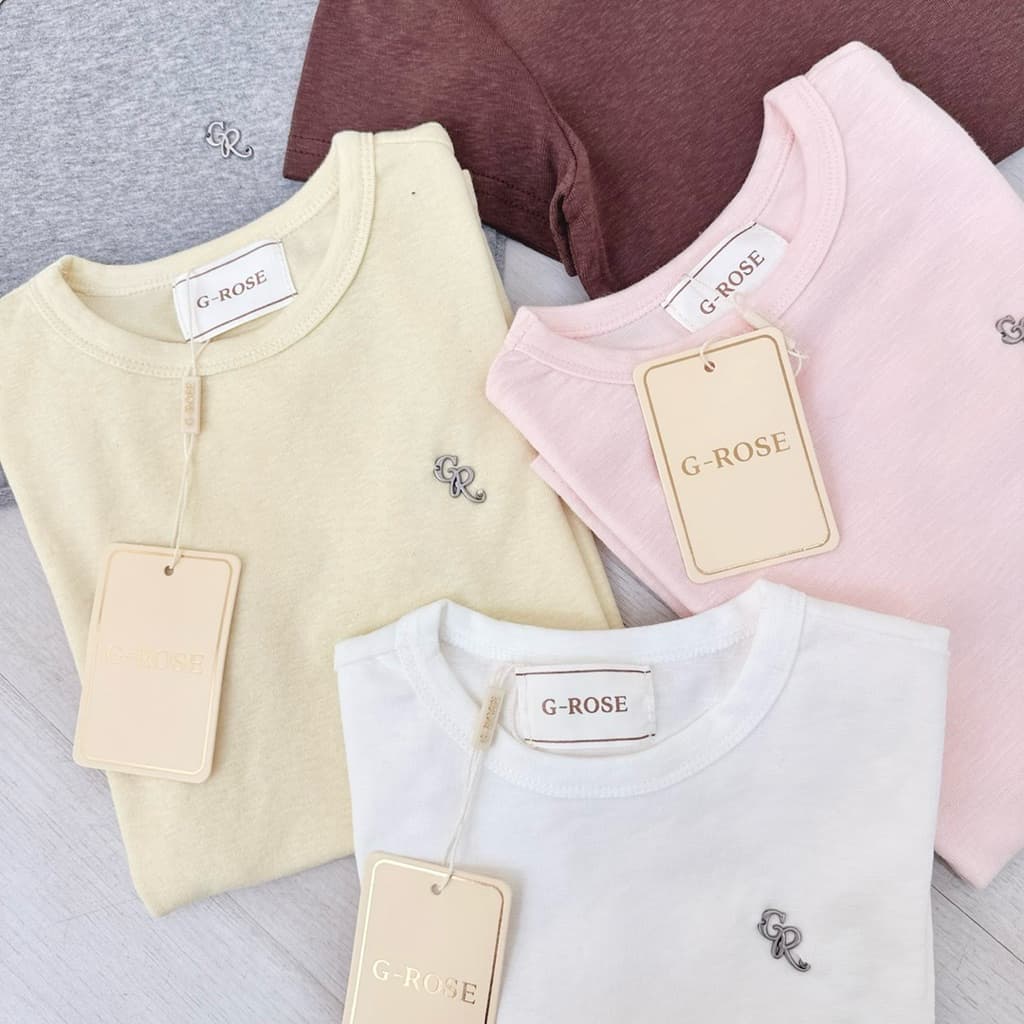 G-rose เสื้อยืดสีพื้น แต่งอะไหล่เงิน รูปที่ 4