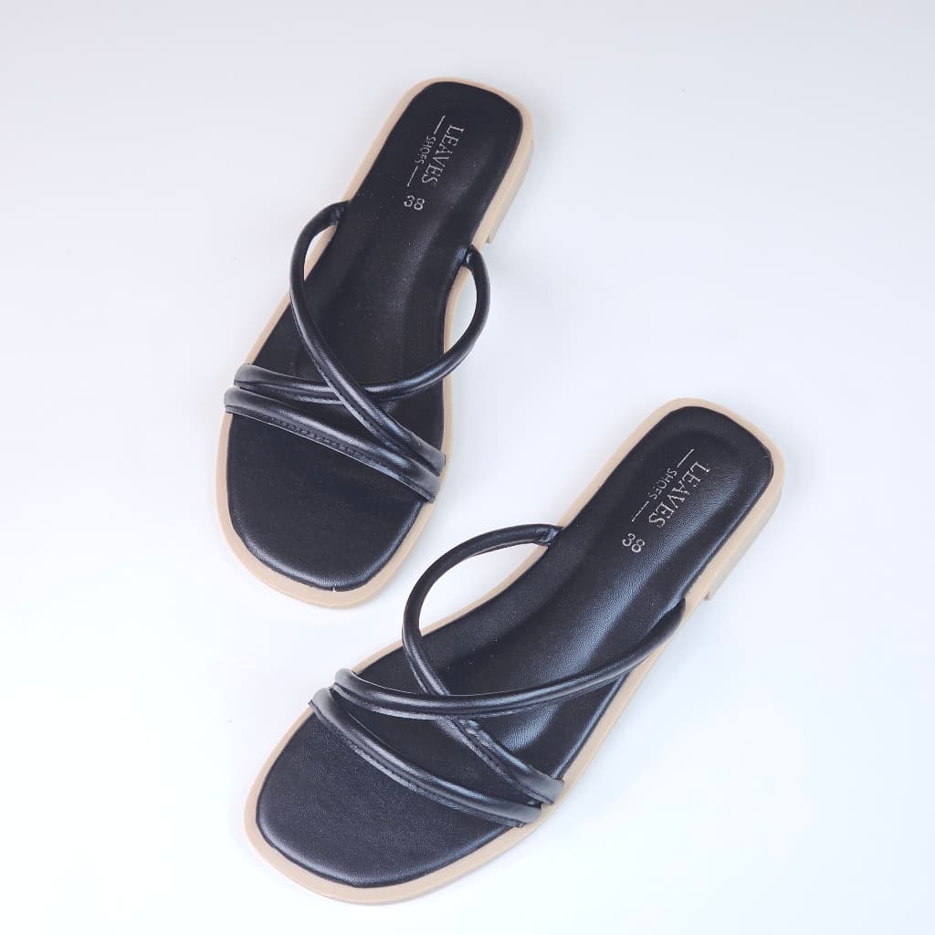 Beauty Allure - Leaves Shoes รองเท้าแตะสายไขว้ สไตล์มินิมอล [หน้าเท้ากว้าง/เท้าอวบ แนะนำบวกเพิ่ม 1 ไซส์] รูปที่ 5