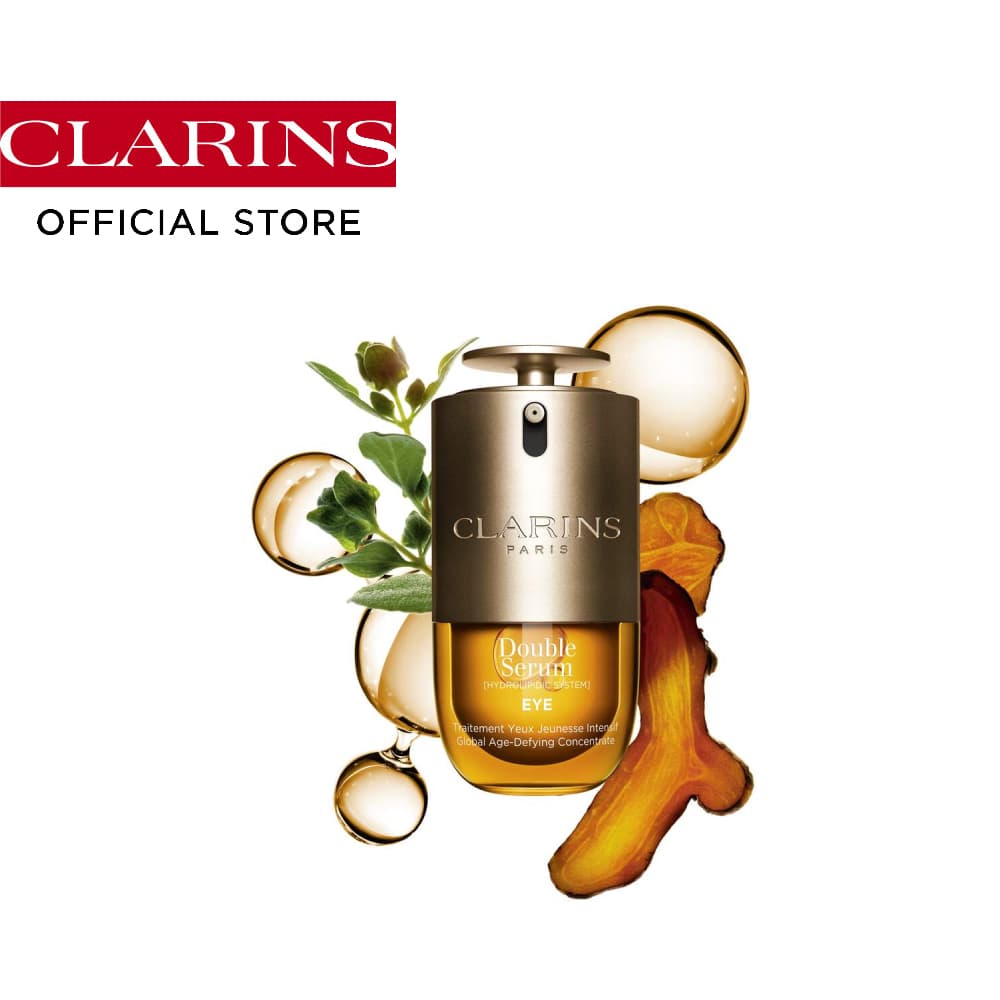 Clarins Double Serum Eye บำรุงผิวรอบดวงตา ลดริ้วรอย ดูแลใต้ตาหมองคล้ำ รูปที่ 1