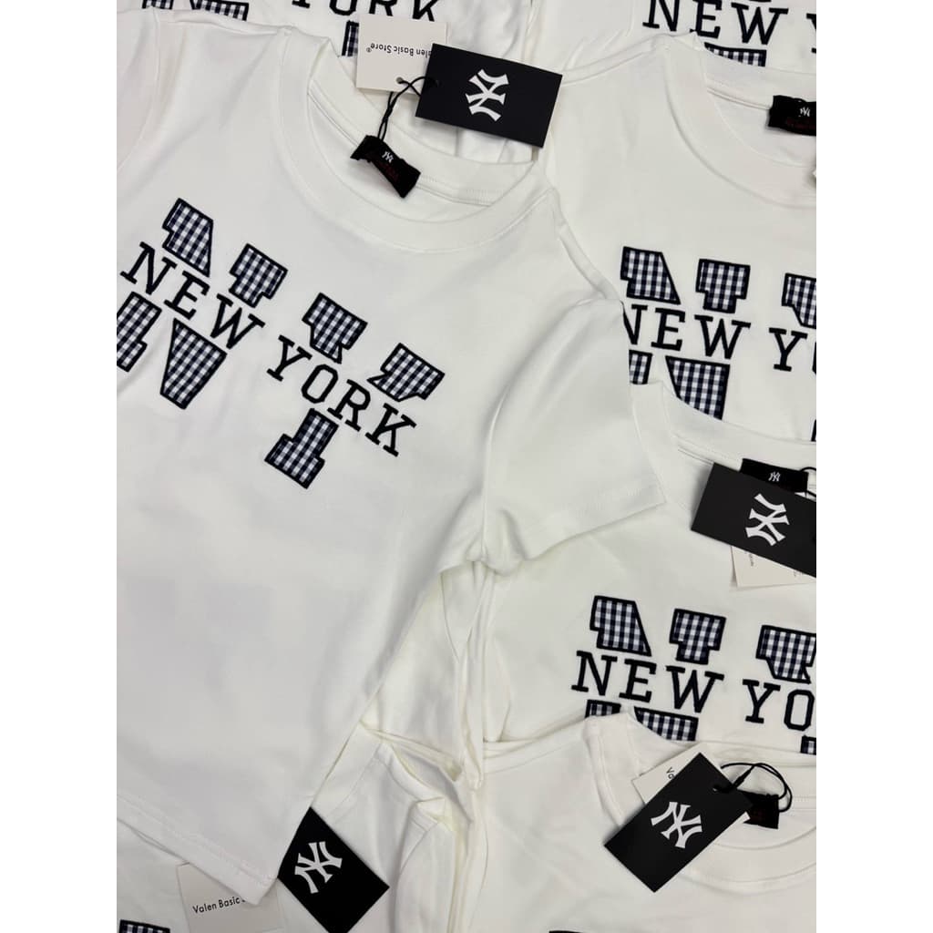 NY Newyork Aus baby tee เสื้อยืดคอกลมแขนสั้นทรงเบบี้ที งานปักลายใหม่น่ารักมาก รูปที่ 4