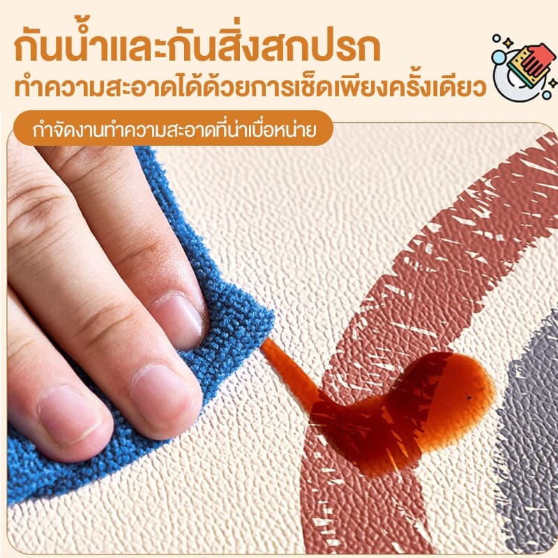 พรมปูพื้น พรมปูพื้นหนังกันน้ำสำหรับสุนัข กรงแมว กรงสุนัข พรมกันกัดสำหรับแมว เช็ดและไม่ต้องซัก รูปที่ 4