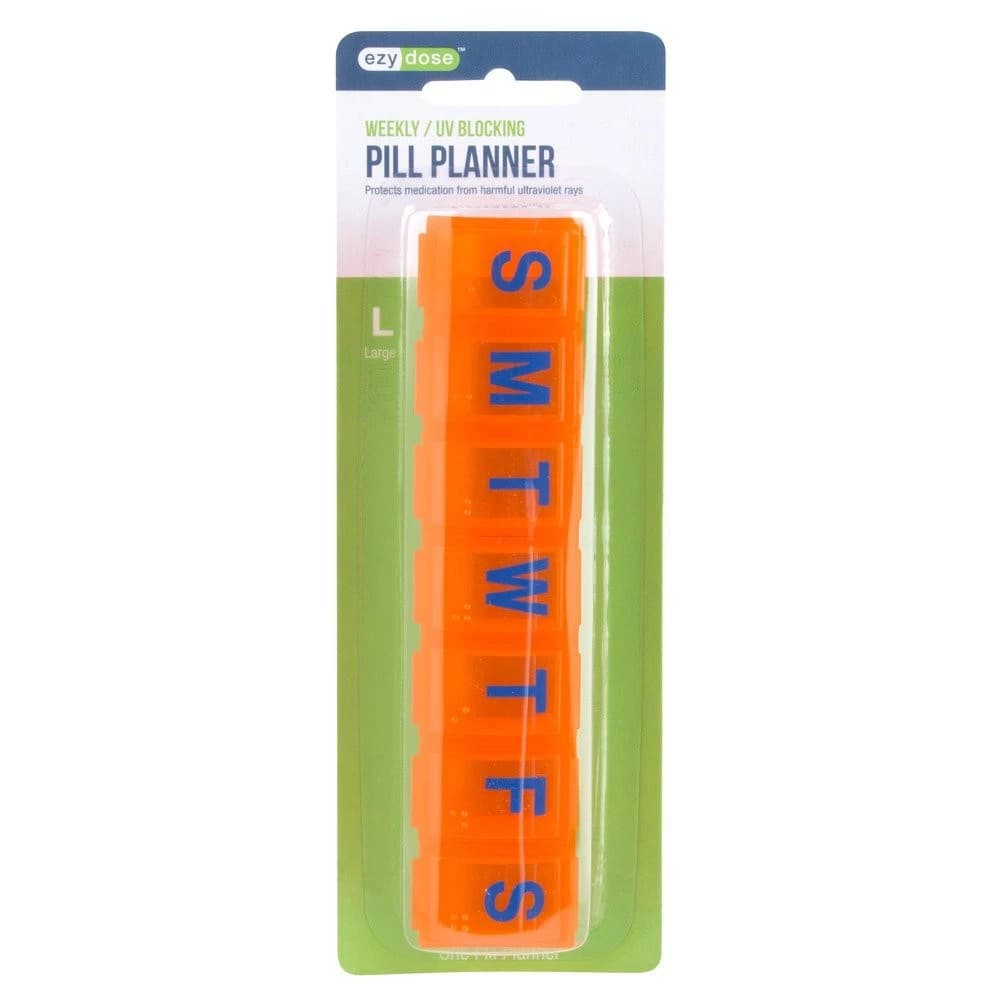 Ezydose Pill Planer ตลับใส่ยา ขนาด L 7วัน สีส้ม กันแสง UV รูปที่ 2