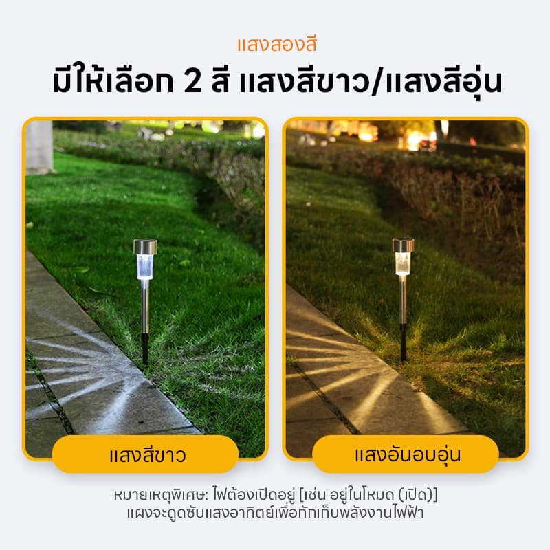ไฟโซล่าเซลล์ปักสนาม ไฟปักสนาม ไฟสนามโซล่าเซลล์ ไฟปักสนามส ไฟปักสนามหญ้า ไฟตกแต่งสวน ไฟLED ไฟทาง รูปที่ 3