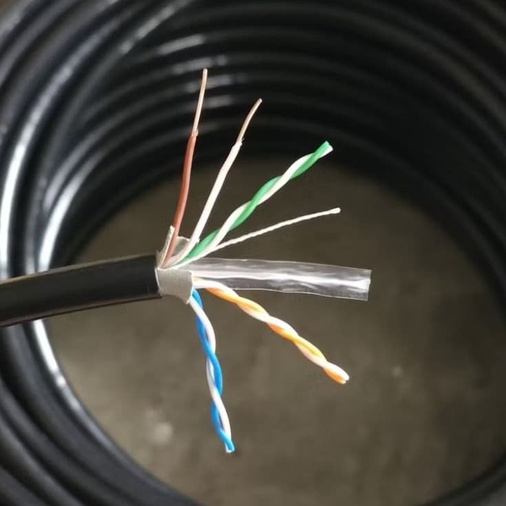 สายแลนภายนอก CAT6 Lan cat6 Outdoor UTP RJ45 outdoor 20m 40m 60m 80m 100m สายแลน Cat6 ทนแดด ทนฝน รูปที่ 7