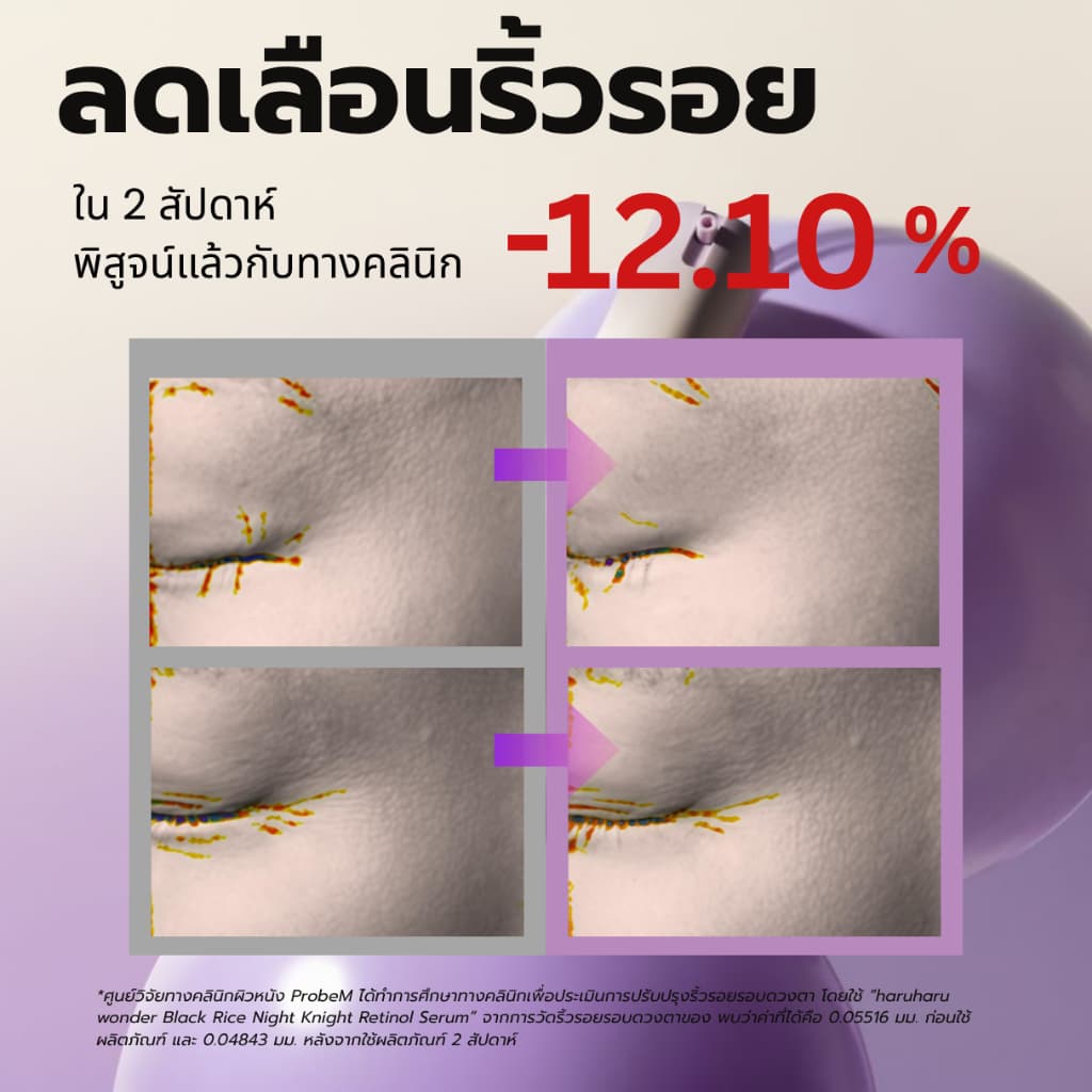 haruharu wonder Black Rice Night Knight Retinol Serum 20ml.รับฟรี อายครีม 1ml. 1 ชิ้น + 5 เซราไมด์ 1.5 ml.1ชิ้น รูปที่ 4