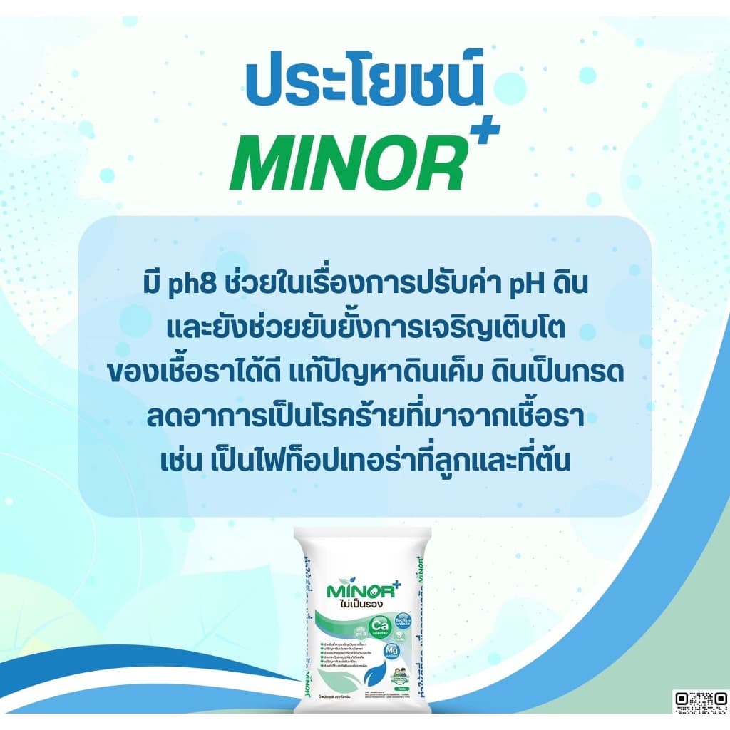 ไมเนอร์+ ไม่เป็นรอง Minor ธาตุอาหารรอง ปรับค่า ph สามารถป้องกันโรคได้ สั่งครั้งละ1กระสอบเท่านั้น รูปที่ 4