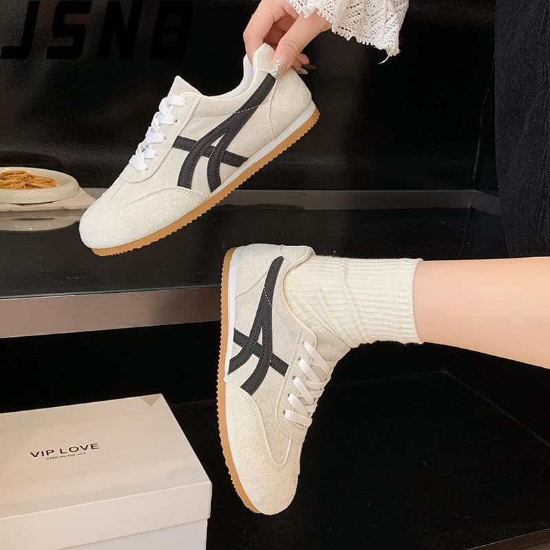 รองเท้าสนีกเกอร์สไตล์เกาหลี พื้นหนา 5สี! ไซส์ใหญ่ 36-42 - รองเท้าผ้าใบสตรี สไตล์ล้ำสมัย สำหรับเท้ากว้าง สวมใส่สบาย ดีไซน รูปที่ 6