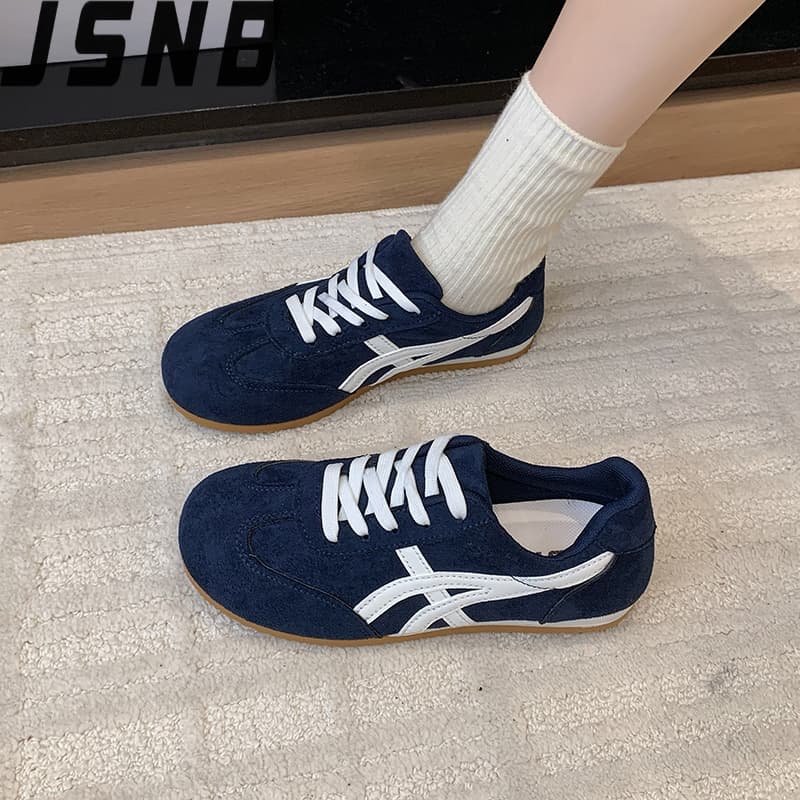 รองเท้าสนีกเกอร์สไตล์เกาหลี พื้นหนา 5สี! ไซส์ใหญ่ 36-42 - รองเท้าผ้าใบสตรี สไตล์ล้ำสมัย สำหรับเท้ากว้าง สวมใส่สบาย ดีไซน รูปที่ 3
