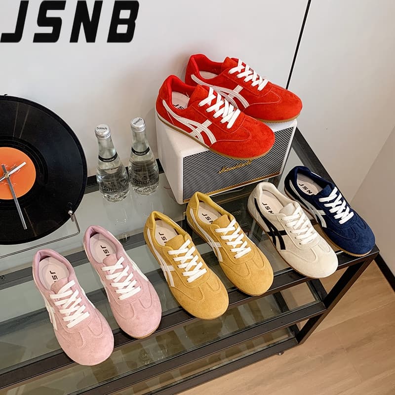 รองเท้าสนีกเกอร์สไตล์เกาหลี พื้นหนา 5สี! ไซส์ใหญ่ 36-42 - รองเท้าผ้าใบสตรี สไตล์ล้ำสมัย สำหรับเท้ากว้าง สวมใส่สบาย ดีไซน รูปที่ 9