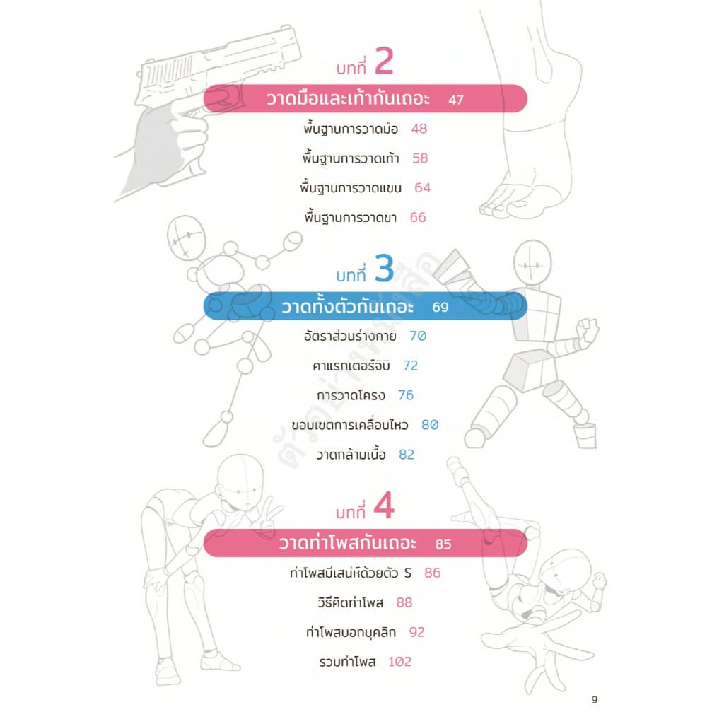 Infopress หนังสือ KawaiiSensei วาดแบบนี้สิดี วิธีวาดส่วนต่างๆ ของร่างกาย 9786164876941 รูปที่ 4